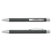 Lancer Fashion Pen - A metal pen with a dark green barrel and silver accents, featuring a clip and rounded tip.