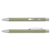 Lancer Fashion Pen - A green metal pen with silver accents, featuring a clip and a smooth design. It has a branding logo.