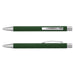 Lancer Fashion Pen - A green metal pen with a silver clip and tip, showcasing a sleek and stylish design.