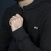 Swiss Peak Urban Hoodie - A black hoodie featuring a zip fastening and a small logo on the chest.