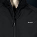Swiss Peak Urban Softshell Jacket - A black Swiss Peak Urban Softshell Jacket featuring a zip front and a logo on the chest.