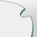 Keepsake Platter Tray - A transparent glass keepsake platter tray with a softly curved edge, featuring a subtle green tint.
