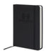 A5 Daily Diary - 2027 - A5 daily diary in sleek black with an embossed logo and an elastic closure.
