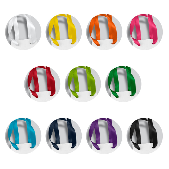 Wine Ribbon Handle Paper Bag - Full Colour - A collection of wine ribbon handle paper bags in various colours, each featuring colourful ribbon handles and a logo.