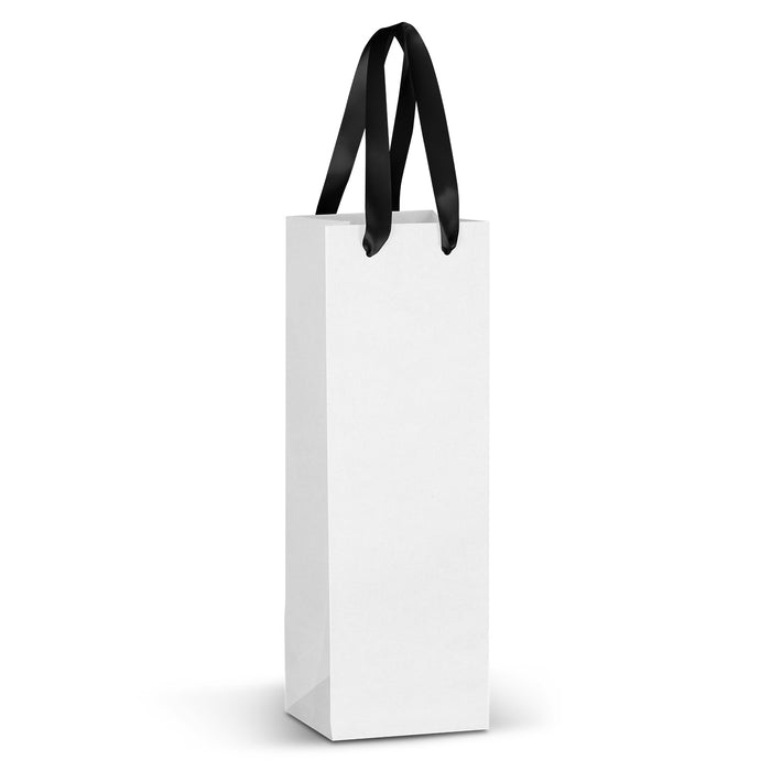 Champagne Ribbon Handle Paper Bag - Full Colour - Custom Promotional Product