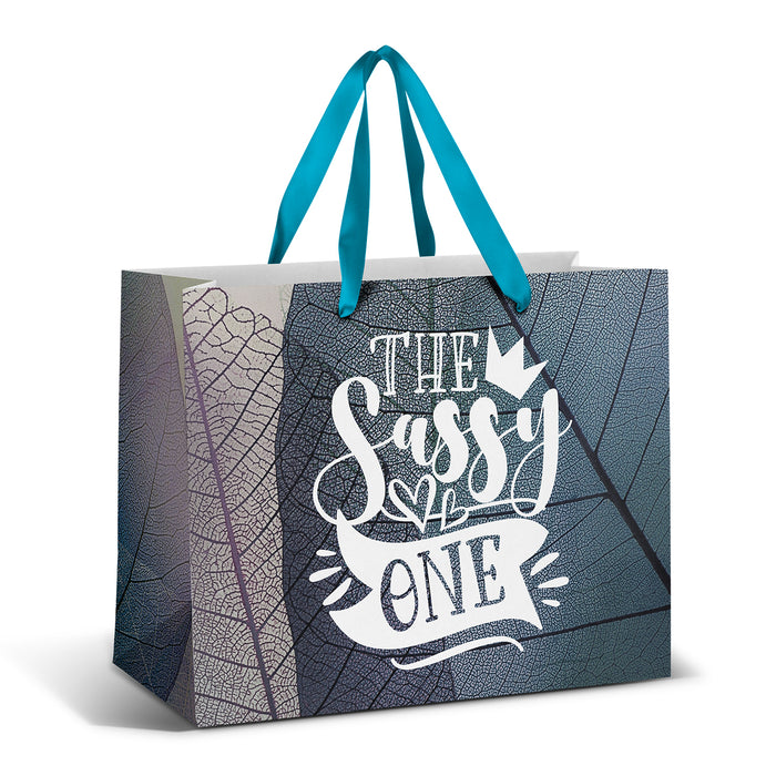 Large Ribbon Handle Paper Bag - Full Colour - Custom Promotional Product