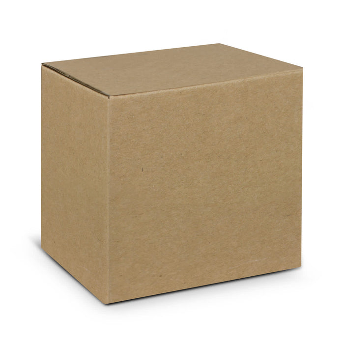 Arista Stackable Coffee Mug - A plain brown cardboard box with a square shape, featuring a simple, unmarked surface.