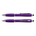 Vistro Stylus Pen - Colour Match - A purple stylus pen with a silver clip and accents, featuring both a ballpoint tip and a stylus tip.