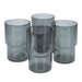 Keepsake Arlo Tumblers - Set of 4 - A set of four grey tumblers with a modern design, featuring a smooth finish and a subtle round shape.