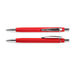 Centurion Soft-Touch Pen - A red soft-touch pen with chrome accents and a branded logo on the barrel.