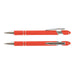 Prime Stylus Pen - A set of two red stylus pens with silver accents and clips. Each pen features a smooth finish and a logo.