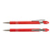 Prime Stylus Pen - A red stylus pen with a metallic finish and silver accents. The pen features a clip and a rounded tip.