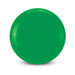 Aero Flyer - Small - A green frisbee with a smooth, circular design and subtle grooves around the edge. It features a logo.