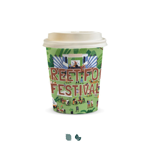 Compostable Paper Coffee Cup with Lid - 230ml - Custom Promotional Product