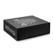 Magnetic Lid Gift Box - Large - A large black gift box with a magnetic lid featuring a design and a logo.