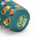 Neoprene Cup Sleeve - Small - A drink bottle sleeve in teal with various beverage patterns and a logo. Ideal for keeping drinks cool.