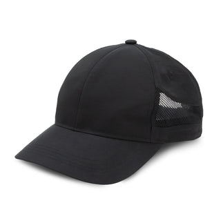 Pulse Sports Cap - A black sports cap with a breathable mesh panel on the side and a curved brim. It features a logo.
