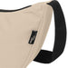 Byron Recycled Waist Bag 1.5L - A beige recycled waist bag with a black strap and a small logo on the side.