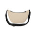 Byron Recycled Waist Bag 1.5L - A beige waist bag with a black strap and a zippered compartment, featuring a logo.
