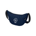 Byron Recycled Waist Bag 1.5L - A navy waist bag with a smooth surface, featuring a logo and spacious zippered compartment.