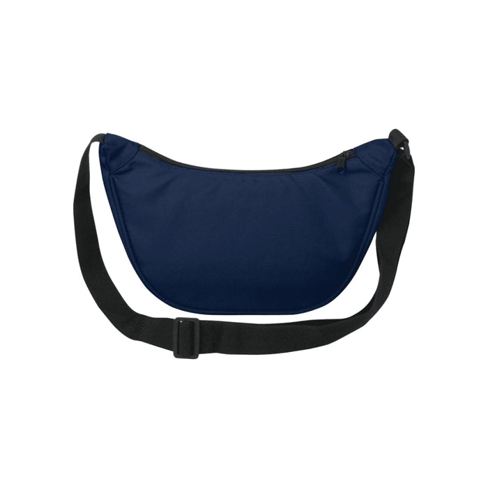 Byron Recycled Waist Bag 1.5L - A navy waist bag with a black strap and zip closure, featuring a logo. Suitable for light carrying needs.
