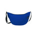 Byron Recycled Waist Bag 1.5L - A blue waist bag with a black strap and zipper closure, featuring a branding logo. Ideal for carrying small items.