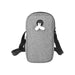 Ross GRS Recycled Phone Pouch - A grey recycled phone pouch with a zip closure and a strap. It features a loop for earphones.