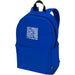 Byron 14" GRS Recycled City Laptop Backpack 16L - A blue laptop backpack with a logo and a front zip pocket for storage.