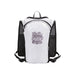 Varyon GRS Recycled Running Vest Hydration Pack 5L - A white running vest hydration pack with black mesh sides and a zippered front compartment. It features a logo.