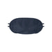 Traveler Eye Mask - A navy eye mask with adjustable straps and a smooth texture. It features a logo on the surface.