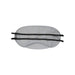 Traveler Eye Mask - A grey eye mask with black elastic straps and a logo, designed for travel comfort.