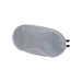 Traveler Eye Mask - A grey eye mask with a smooth texture and adjustable straps, featuring a logo on the side.