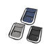 Ross GRS Recycled Smart Travel Pouch - Three recycled smart travel pouches in navy, grey, and black, featuring zippers and adjustable straps.