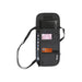 Ross GRS Recycled Smart Travel Pouch - A grey recycled travel pouch with compartments for a phone, cards, and cash, featuring a logo.