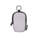 Byron Clip & Go GRS Recycled Small Pouch 0.2L - A small pouch in light grey with a black zipper and ring, made from recycled polyester.
