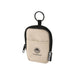 Byron Clip & Go GRS Recycled Small Pouch 0.2L - A small, beige pouch with a black zipper and keyring, featuring a logo on the front.