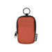 Byron Clip & Go GRS Recycled Small Pouch 0.2L - An orange recycled polyester pouch with a zip closure and a keyring attachment. It has a black trim and branding.