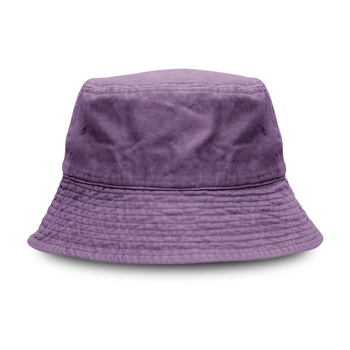 Bondi Washed Bucket Hat - A purple bucket hat featuring a textured design and an internal logo. Designed for a relaxed and casual look.