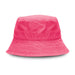 Bondi Washed Bucket Hat - A pink bucket hat featuring a textured design and a logo on the side.