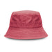 Bondi Washed Bucket Hat - A washed bucket hat in a dusty rose shade with a textured finish and a logo.