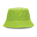 Bondi Washed Bucket Hat - A bright lime green bucket hat with a soft, textured surface and a wide brim, featuring a logo.