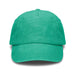 Vintage Washed Cap - A vintage washed cap in a vibrant turquoise colour, featuring a front panel and curved brim, with a logo on the side.