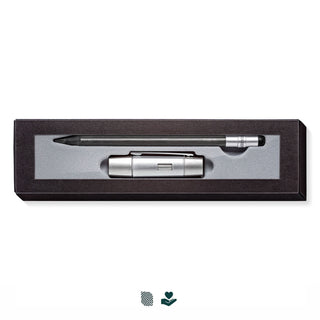 STAEDTLER The Pencil Set - A pencil set featuring two items in a sleek black box, with a silver design. Includes a pen and a stylus.