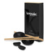 Keepsake Sushi Set - A sushi set featuring black bowls, wooden chopsticks, and a branded packaging box.