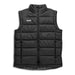 Swiss Peak Urban Unisex Puffer Vest - A black unisex puffer vest with a branded logo and a front zip closure.