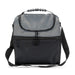 Trades Lunch Cooler Bag - A grey and black cooler bag with a shoulder strap and zippered compartments. The bag features a logo on the front.