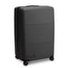 Kadi Check-In Suitcase - Large - A large black suitcase with a smooth exterior and wheels, featuring a brand logo on the side.