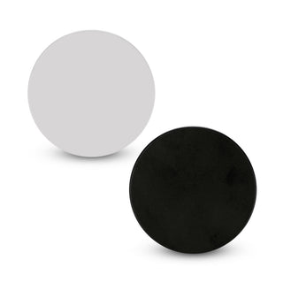 Multi-Functional Magnetic Badge - A circular magnetic badge in grey and black, featuring a glossy finish. It has a logo on its surface.