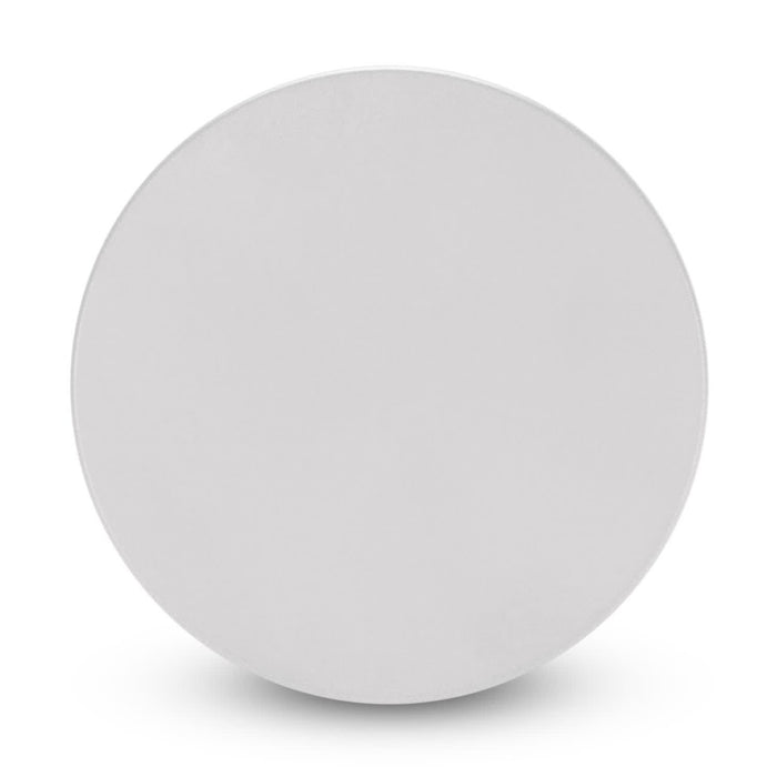 Multi-Functional Magnetic Badge - A round, white magnetic badge with a smooth surface, featuring a branding logo on one side.