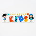 Prism Print - 90 x 25mm Sticker - A vibrant sticker featuring cartoonish characters and colourful letters spelling "Creative Kids." Includes a logo.